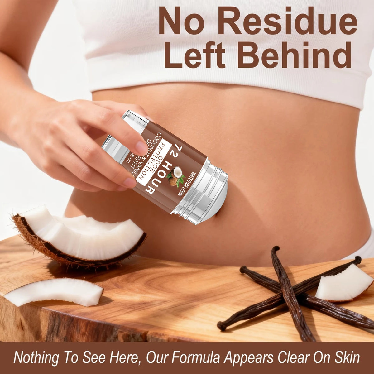 Water Ice Levin Coconut & Vanilla Deodorant 45g Eucalyptus Oil Collagen Gentle Refreshing Natural Body Deodorant Care Stick