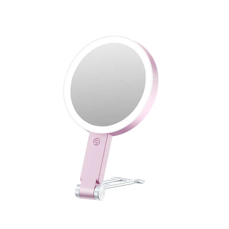 Rechargeable 1X/10X Magnifying Lighted Travel Makeup Mirror Portable Cosmetic Mirror with Lights Tabletop Handhold Hanging