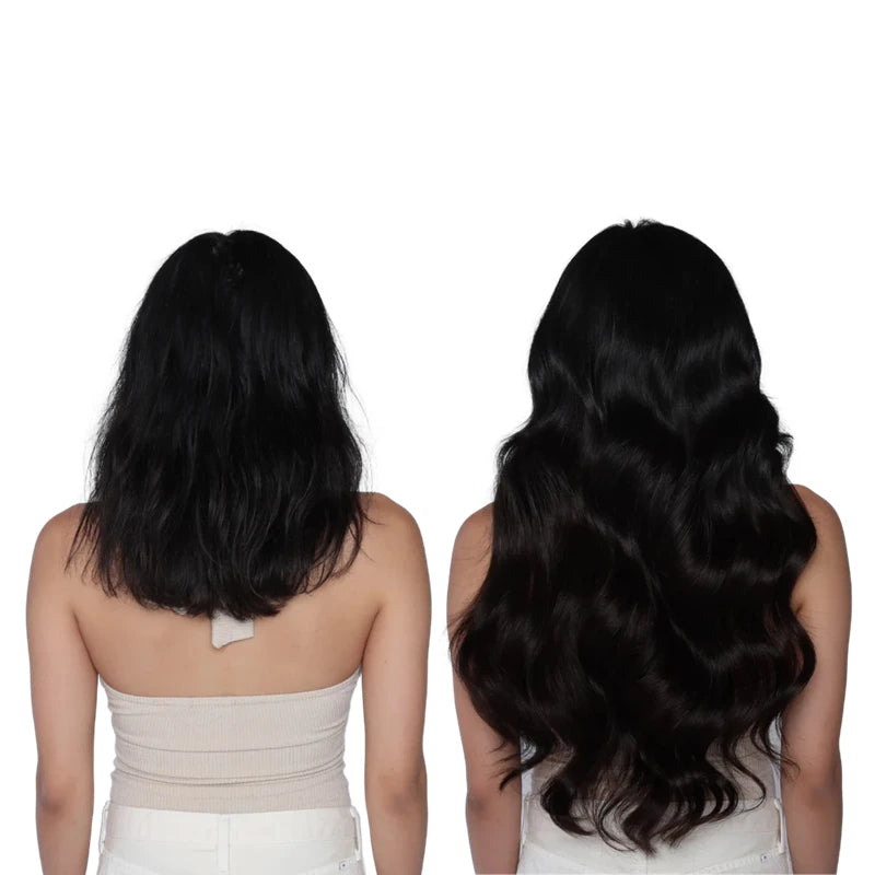 Straight Human Hair Clip in Hair Extensions  100% Unprocessed Full Head Brazilian Virgin Hair Natural Black Color 8Pcs With 120G
