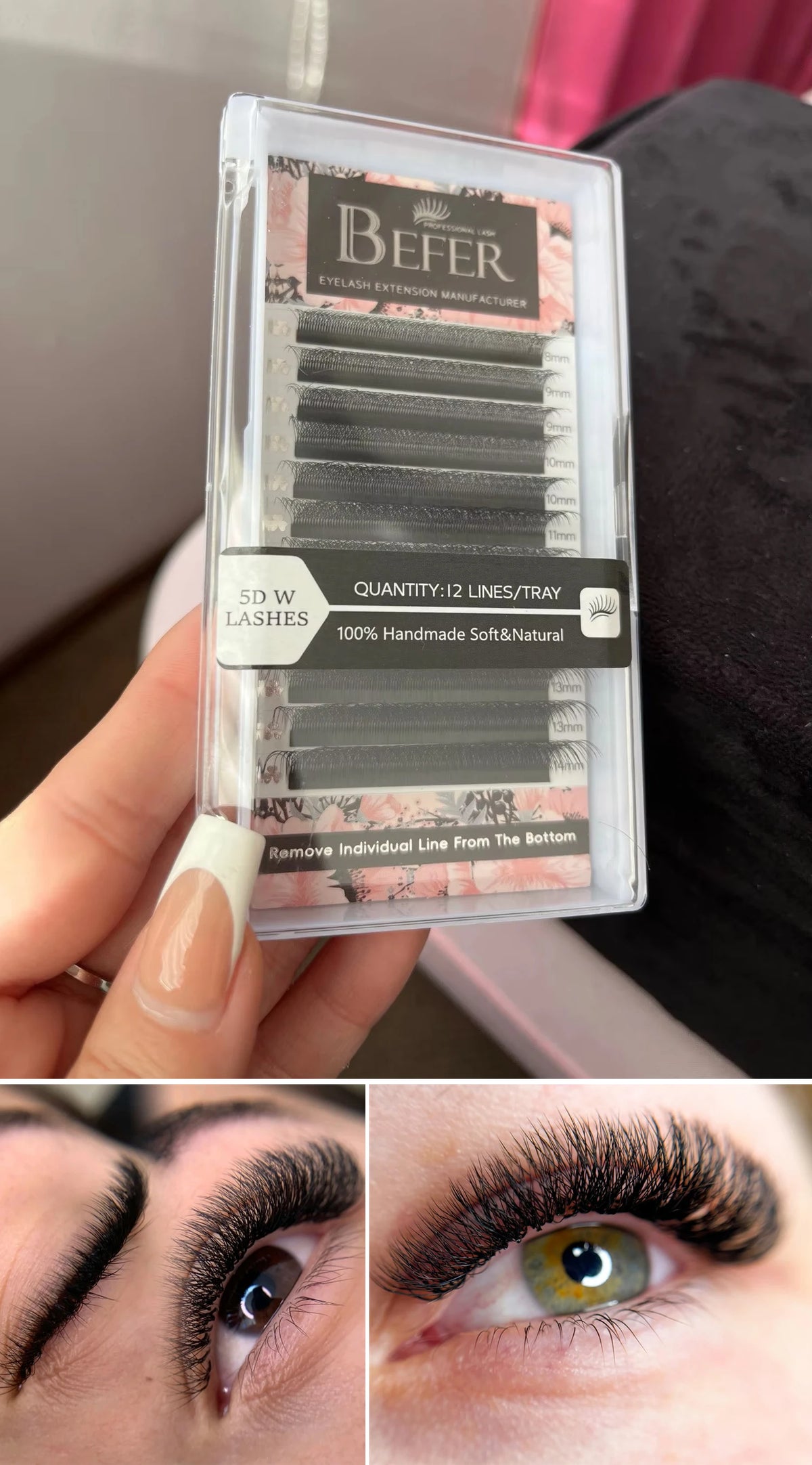 Befer Cilios YY/3D/4D/5D/6D W Shaped Fake Eyelashes Extension Technologic Fiber High Quality Soft Natural Professional