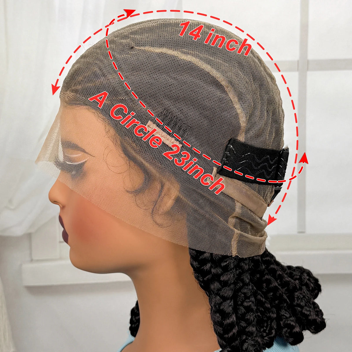 Full Lace Braided Wigs Synthetic Natural Cornrow Braids Wig Handmade Bantu Braiding Hair Wigs with Baby Hair for Black Women