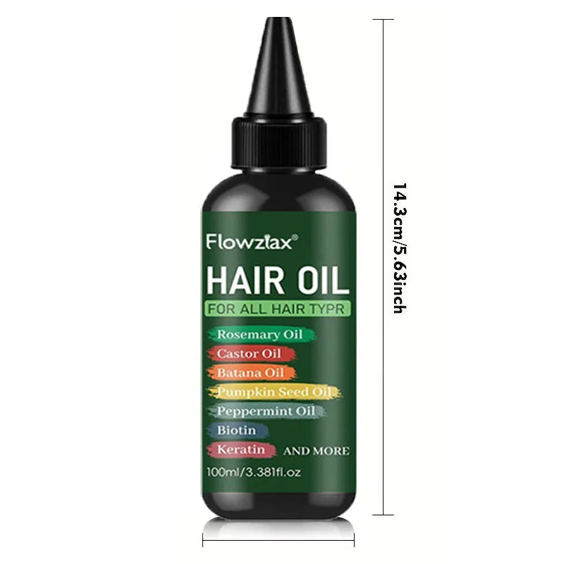 2PCS 7-in-1 Hair Care Essential Oil, 100ml, Containing Rosemary Oil, Castor Oil, Banana Oil, Pumpkin Seed Oil, Peppermint Oil, Biotin, Keratin, Moisturizing From Root To Tip, Perfect Valentine's Day And Mother's Day Gift For