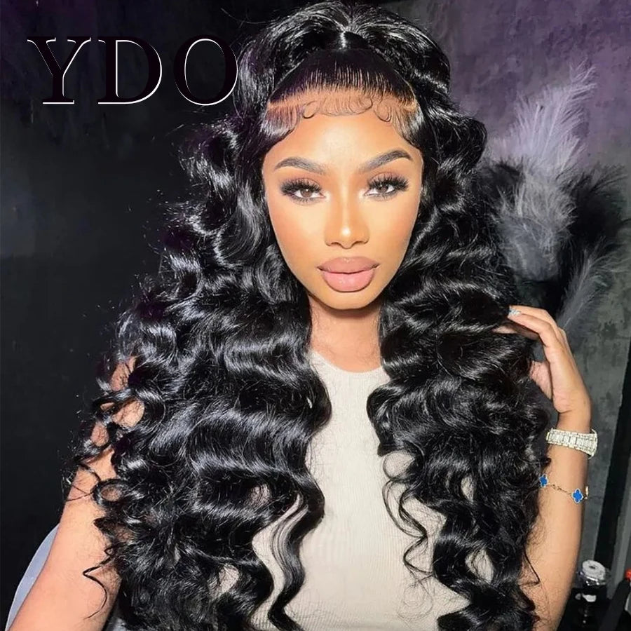 250% Loose Deep Wave Glueless 6x6 HD Lace Closure Wigs 100% Human Hair Pre Plucked 5x5 HD Transparent Lace Front Wigs For Women