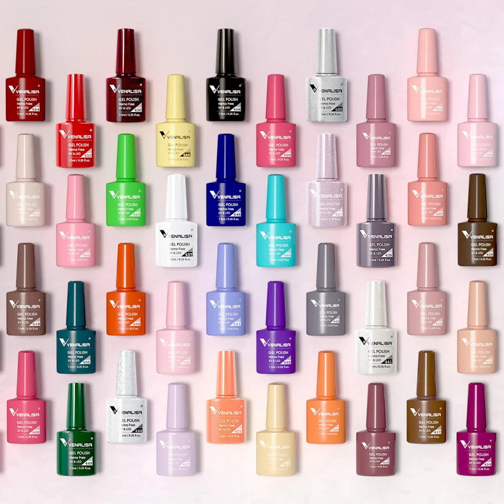 VENALISA 7.5ml Nail Gel Polish VIP4 HEMA Free Semi Permanent Soak off UV LED Nail Gel Varnish Full Coverage Nail Gel Lacquer