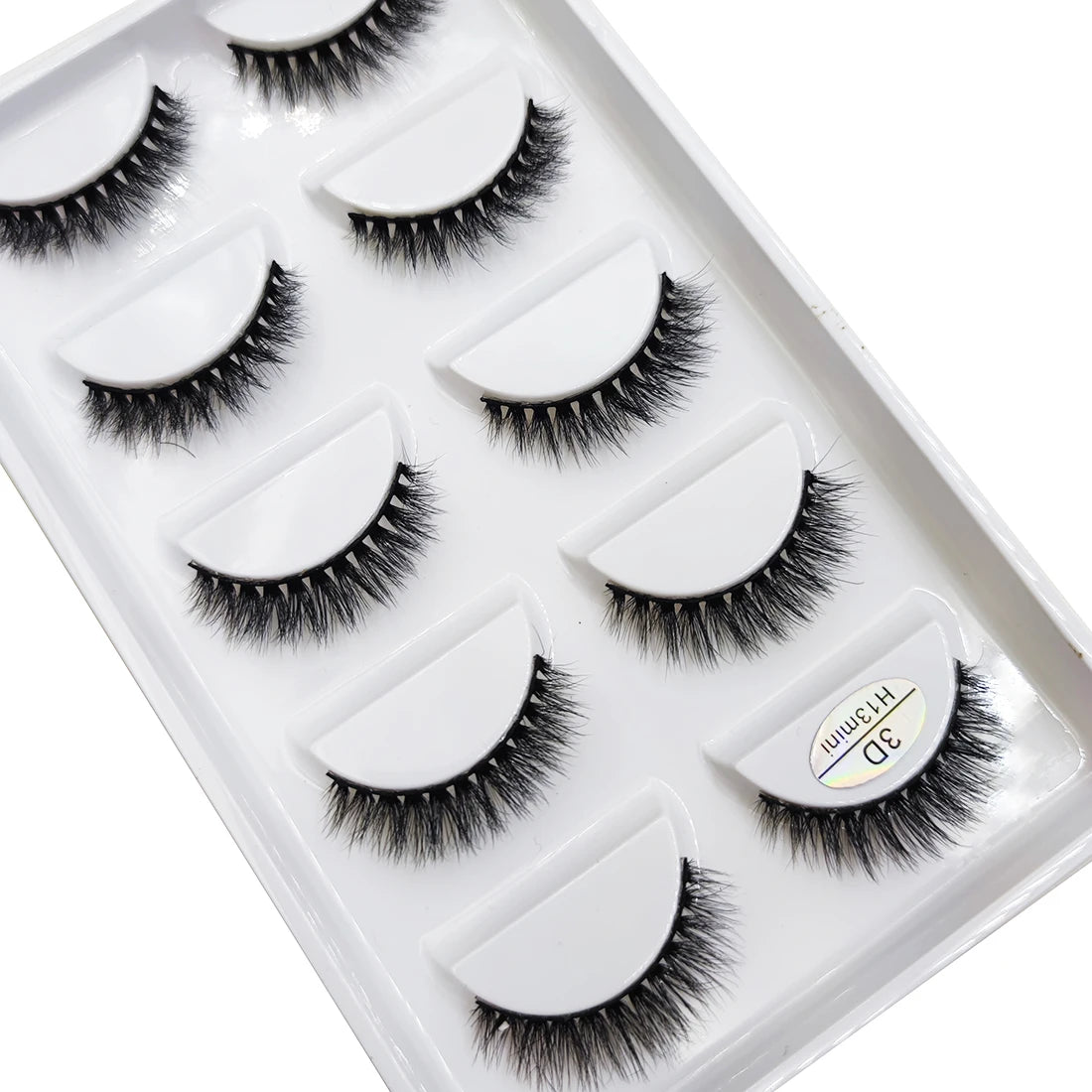 New 5 Pairs Natural 3D False Eyelashes Makeup Mink Eyelash Fake Eye Lashes Faux Cils Make Up Beauty Maquillaje Tools H13 Cat