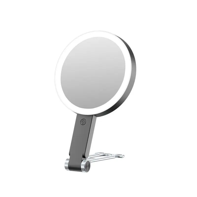 Rechargeable 1X/10X Magnifying Lighted Travel Makeup Mirror Portable Cosmetic Mirror with Lights Tabletop Handhold Hanging