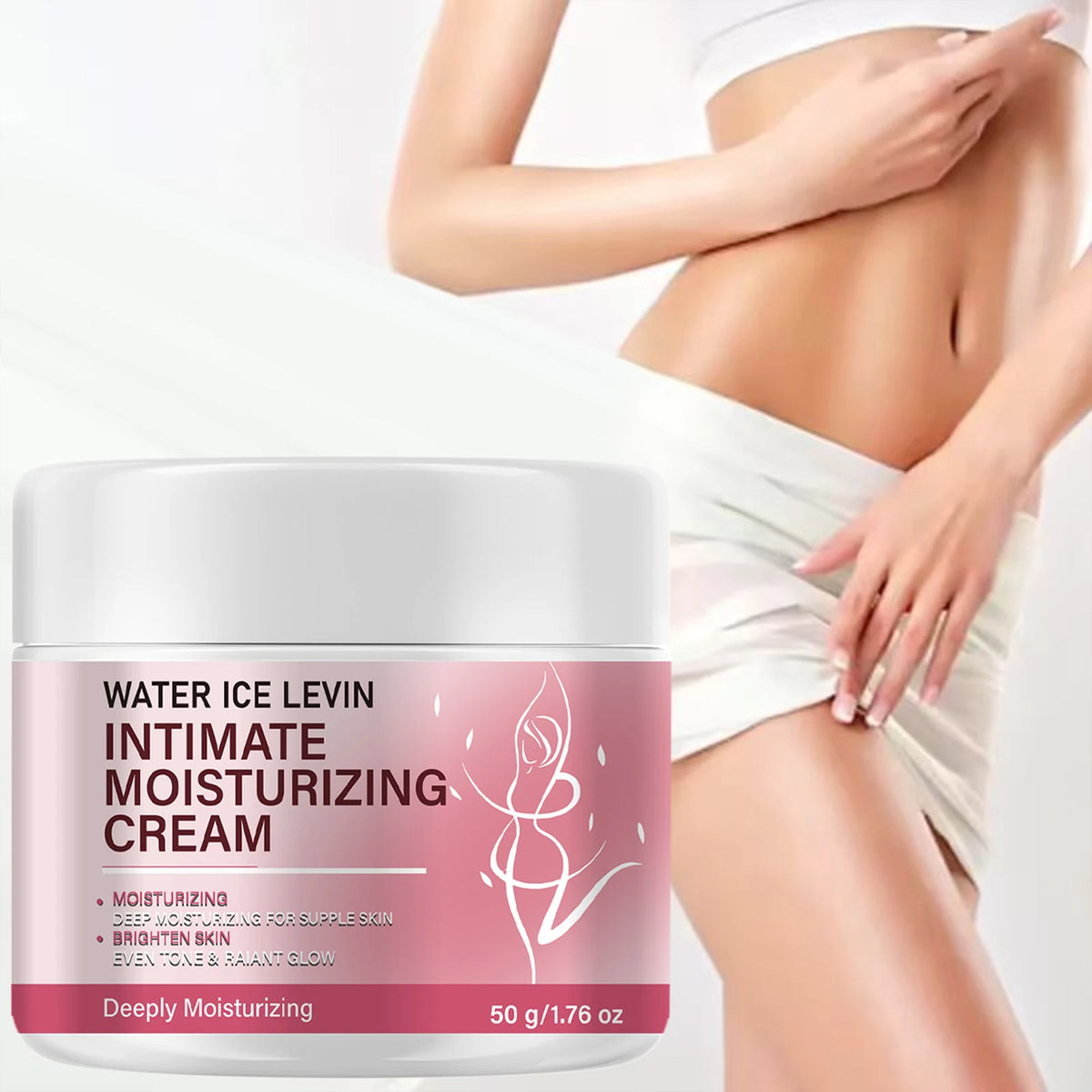Water Ice Levin Intimate Moisturizing Cream 50g Rose Lily Extract Nourishing Skin Cream for Deep Moisturizing Supple Skin Care