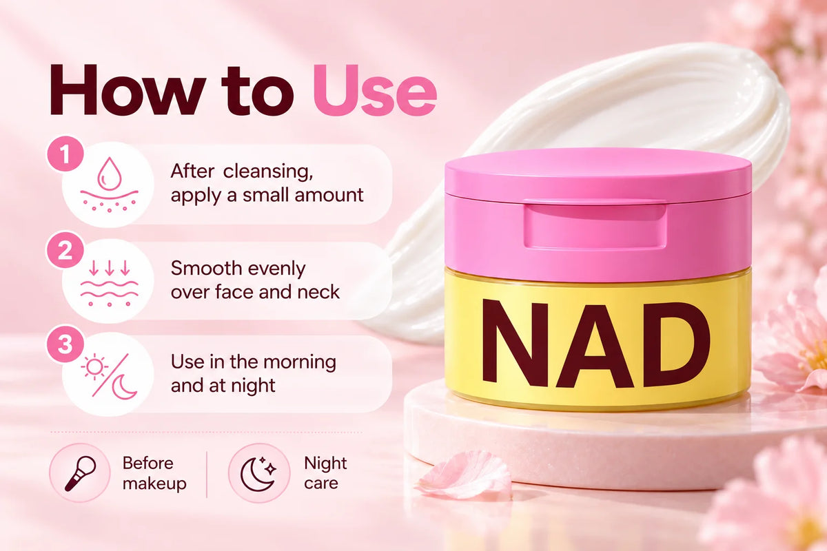 KOEC NAD+ Hydrating Face Moisturizer - Skincare Cream with Niacinamide & Hyaluronic Acid - Instant Face Lift Cream for Radiant & Smooth Skin - Daily Moisturizer for All Skin Types, 50g/1.76oz