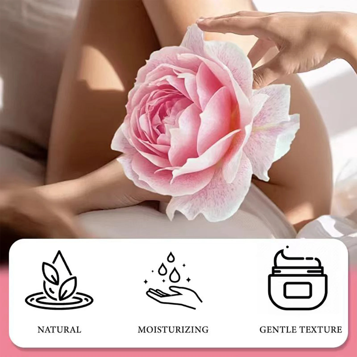Water Ice Levin Intimate Moisturizing Cream 50g Rose Lily Extract Nourishing Skin Cream for Deep Moisturizing Supple Skin Care