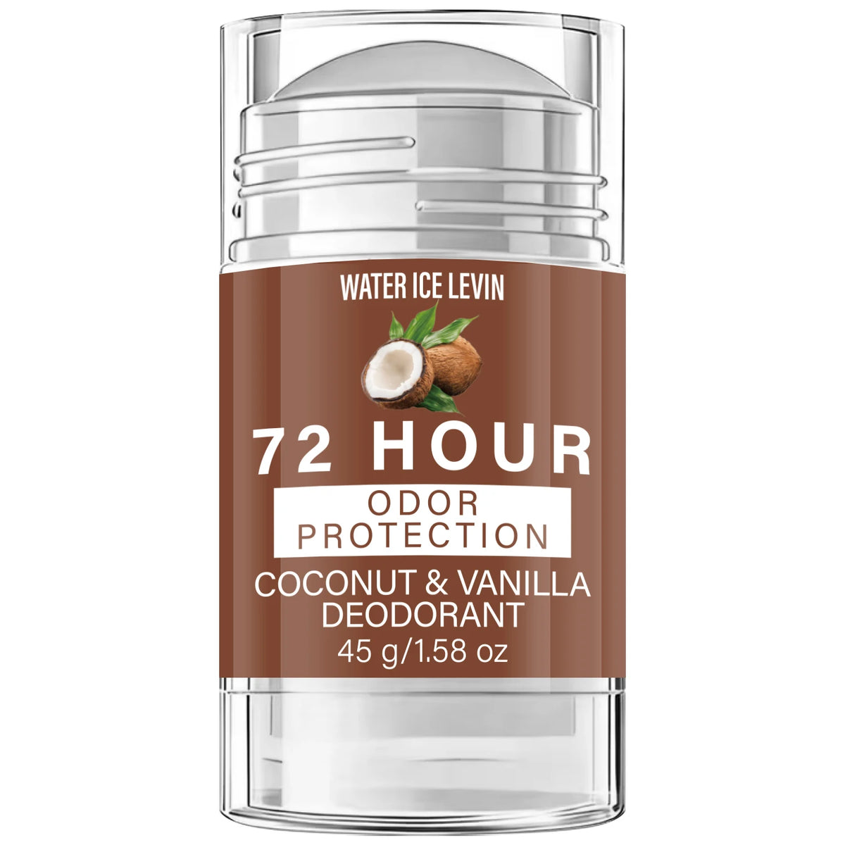 Water Ice Levin Coconut & Vanilla Deodorant 45g Eucalyptus Oil Collagen Gentle Refreshing Natural Body Deodorant Care Stick