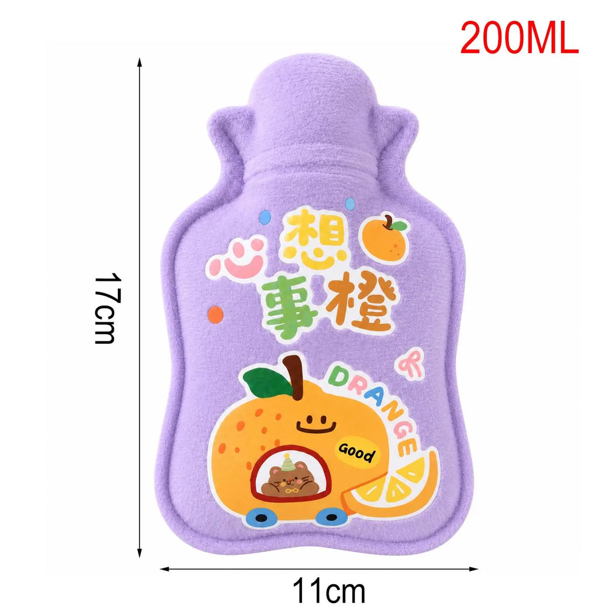 1PC Hot Water Bottle Cute Plush Cartoon Cover Warm Water Bag Portable Reusable Hand Warmer Winter Home Gift