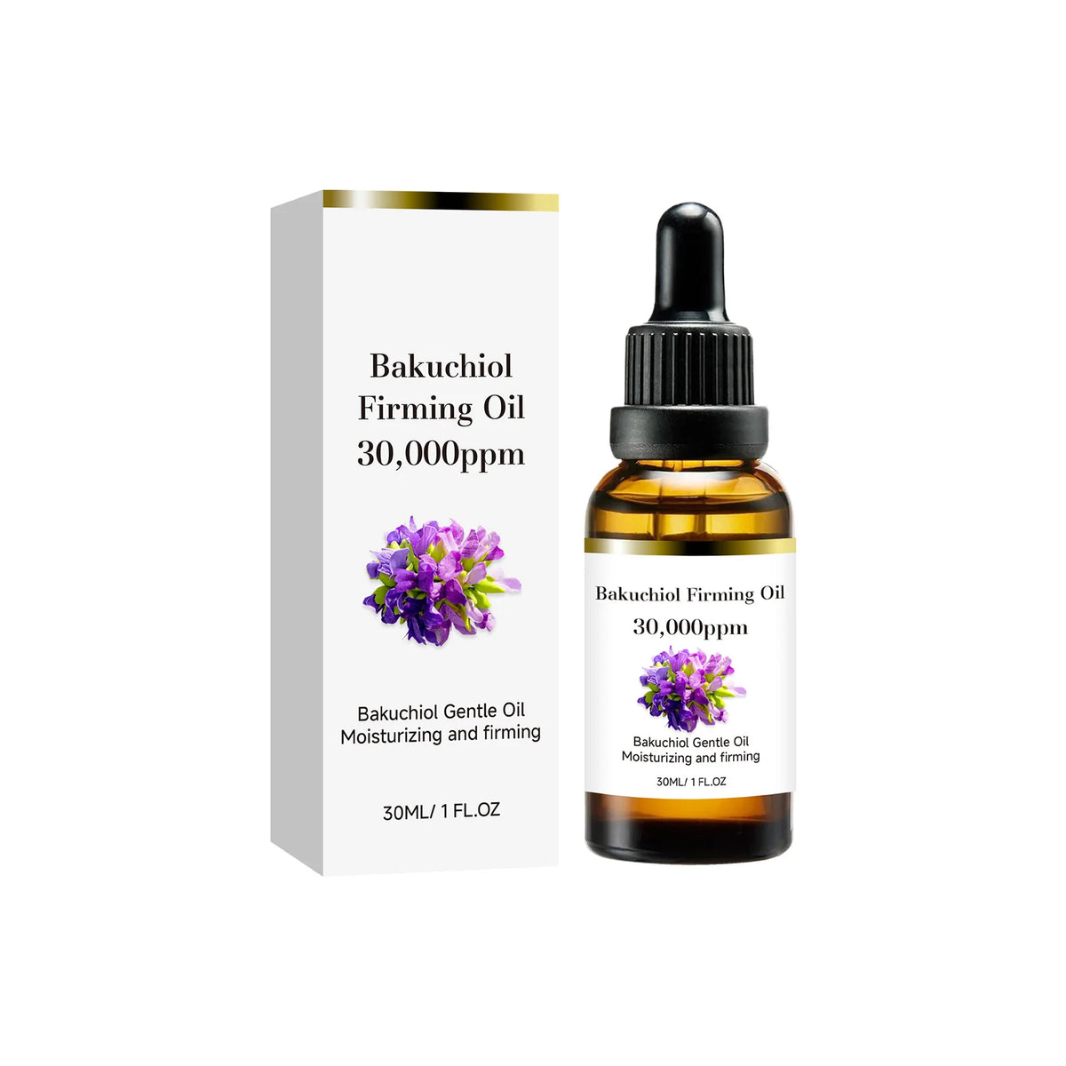3% Bakuchiol Anti Aging Facial Oil Serum Hydrating Firming Lifting Moisturizing Smoothing Fade Fine Lines Reduce Wrinkles Skin Care