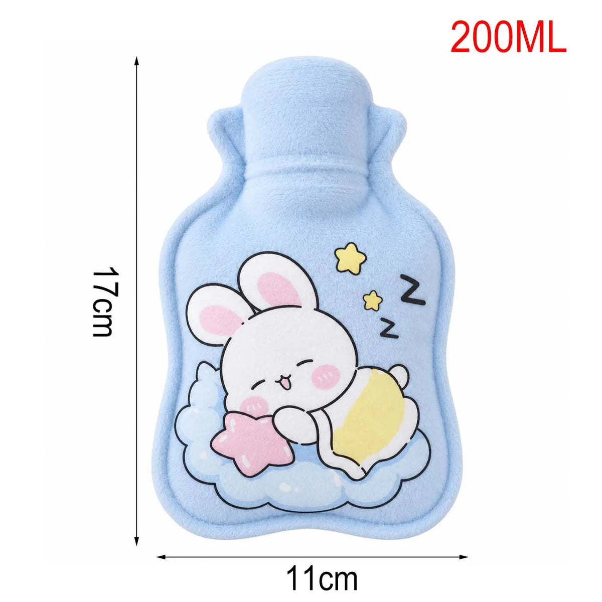 1PC Hot Water Bottle Cute Plush Cartoon Cover Warm Water Bag Portable Reusable Hand Warmer Winter Home Gift