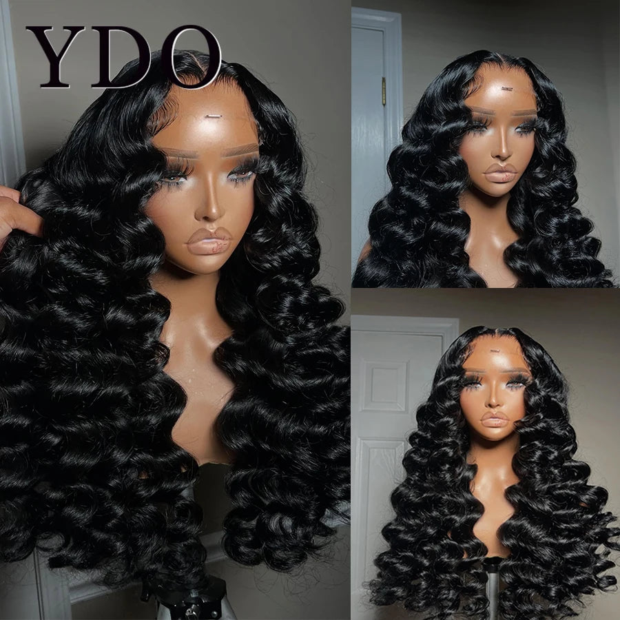 250% Loose Deep Wave Glueless 6x6 HD Lace Closure Wigs 100% Human Hair Pre Plucked 5x5 HD Transparent Lace Front Wigs For Women