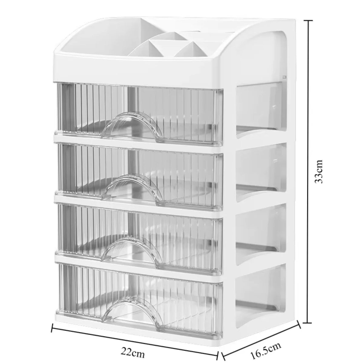 Multi-Layer Makeup Organizer with Drawers, Clear Cosmetic Storage Box for Skincare, Lipstick, Perfume and Vanity Essentials