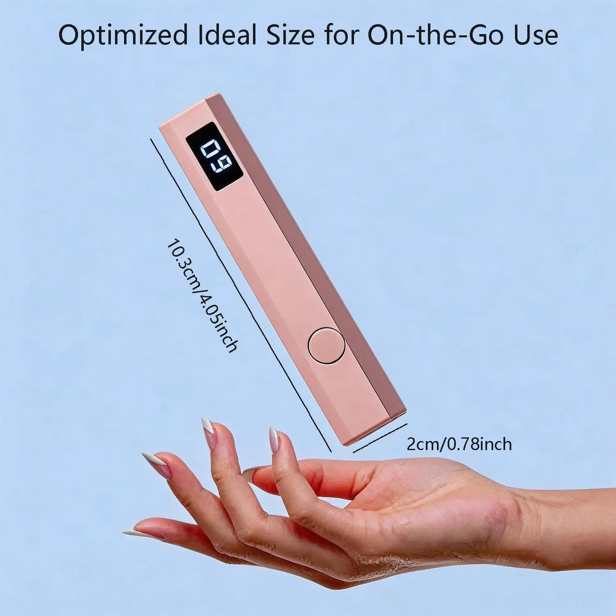 Portable USB Mini LED UV Nail Dryer, LCD Digital Display Gel Nail Curing Lamp, Compact Professional Manicure Tool
