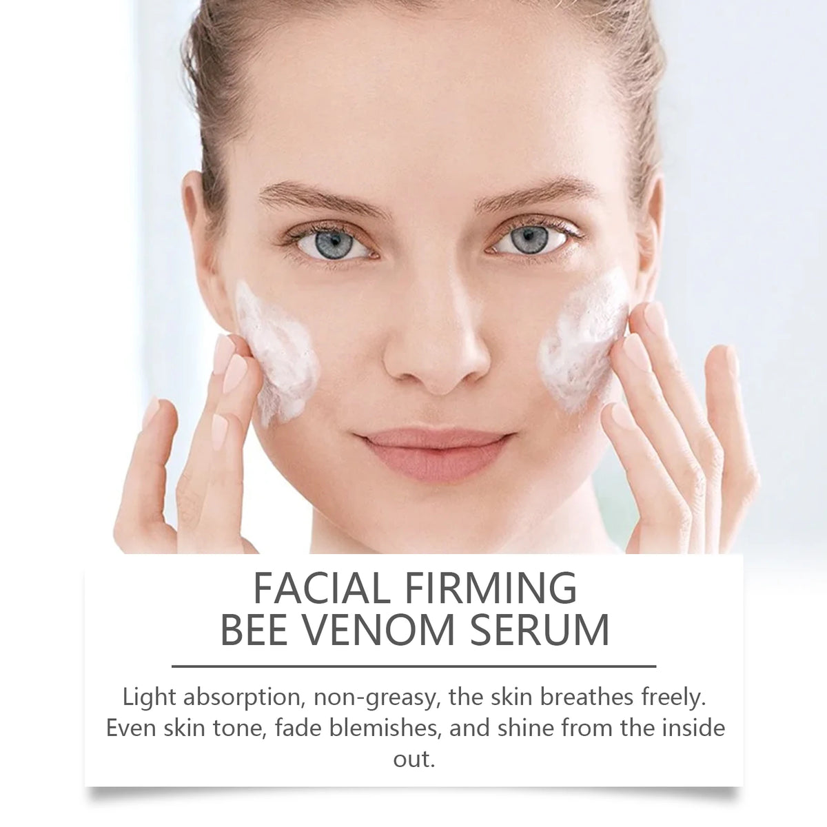 Bee Venom Facial Serum Firming Ginger Root Extract Even Skin Tone Fade Dark Spots Radiant Glow Lift Tighten Anti Aging Support Skin Elasticity Face Care