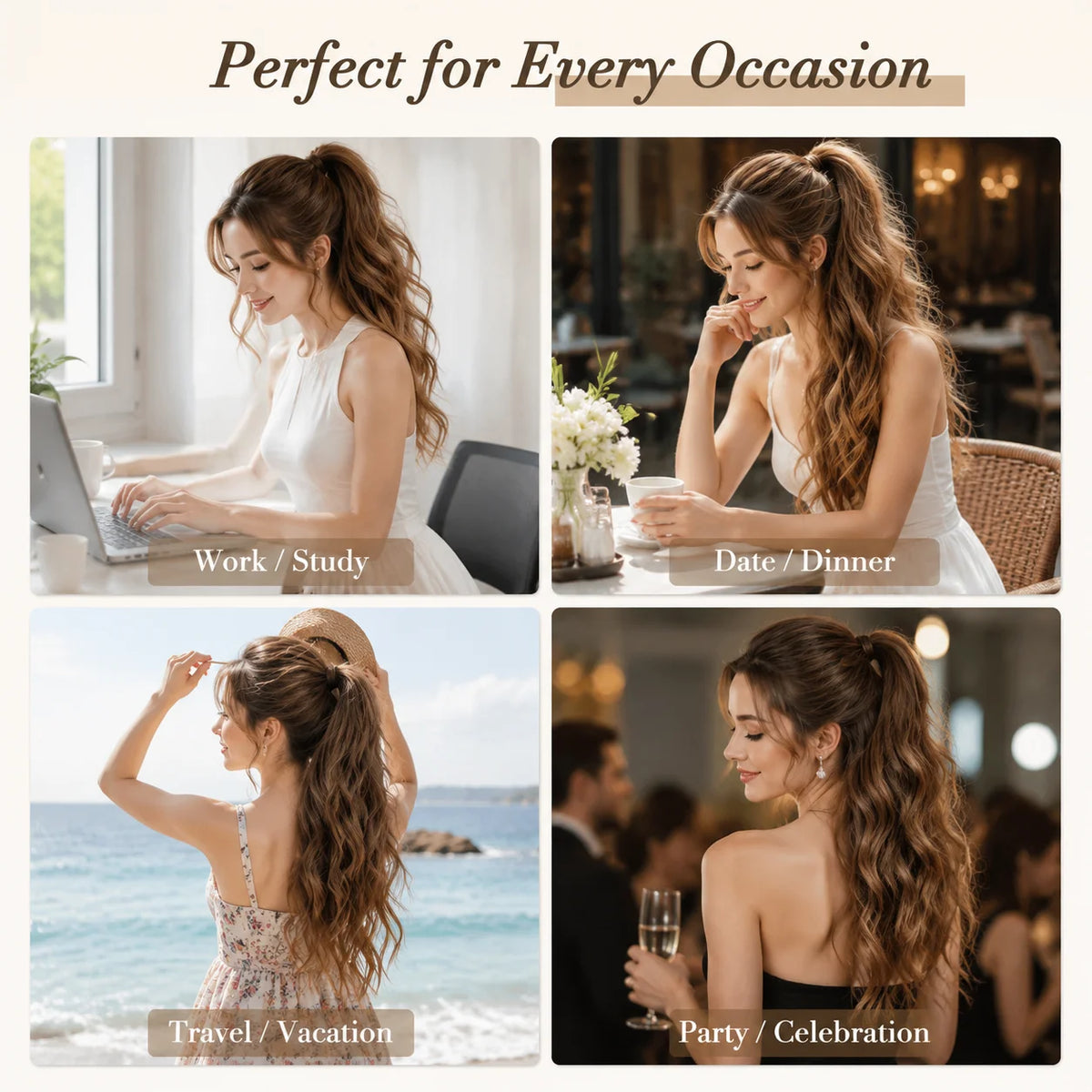 VeSunny Fish Line Human Hair Extension Wire Natural Hair One Piece Invisible Wire Hair Weft with 2 Clips Blonde Soft Remy Hair