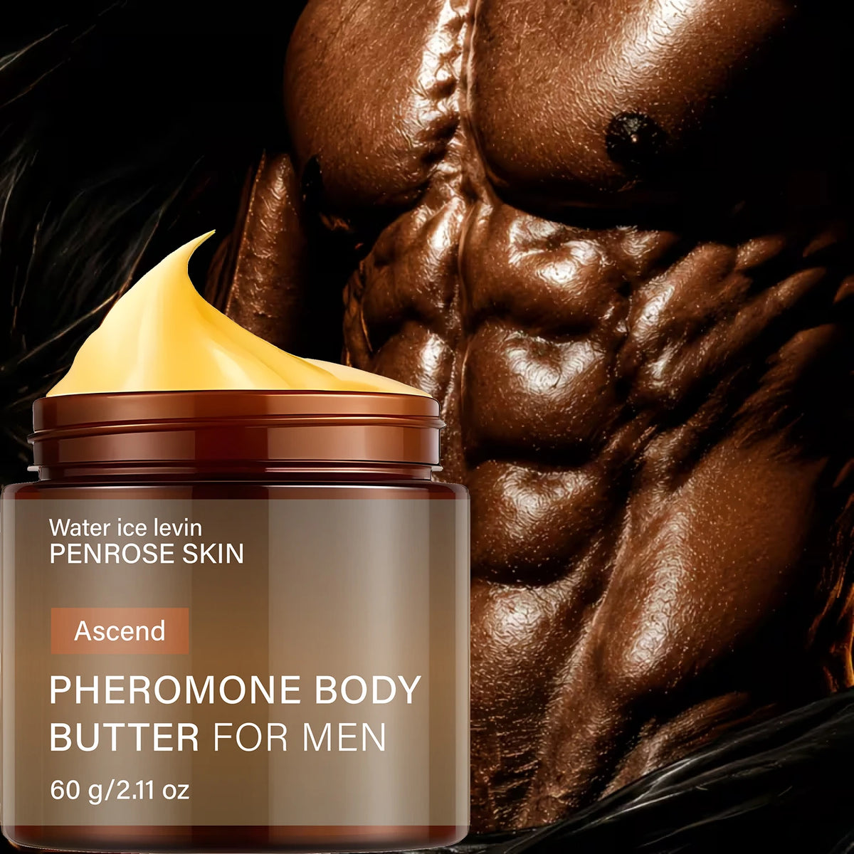 Water Ice Levin Men Body Butter Lotion Long Lasting Moisturizing Firming Fragranced Daily Whole Body Skin Care Cream 60g