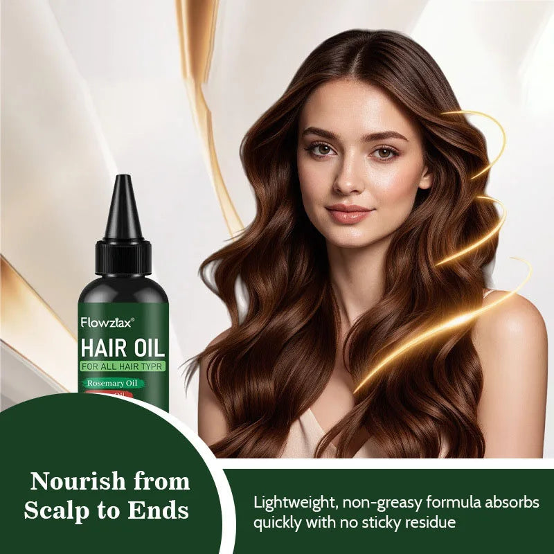 2PCS 7-in-1 Hair Care Essential Oil, 100ml, Containing Rosemary Oil, Castor Oil, Banana Oil, Pumpkin Seed Oil, Peppermint Oil, Biotin, Keratin, Moisturizing From Root To Tip, Perfect Valentine's Day And Mother's Day Gift For