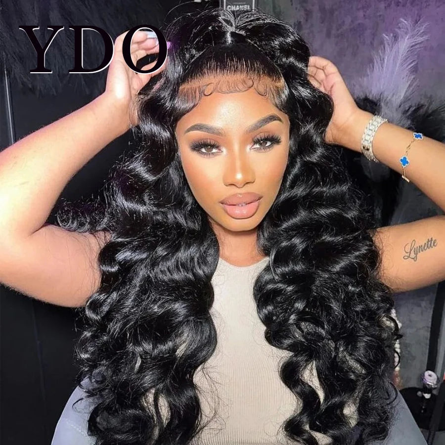 250% Loose Deep Wave Glueless 6x6 HD Lace Closure Wigs 100% Human Hair Pre Plucked 5x5 HD Transparent Lace Front Wigs For Women