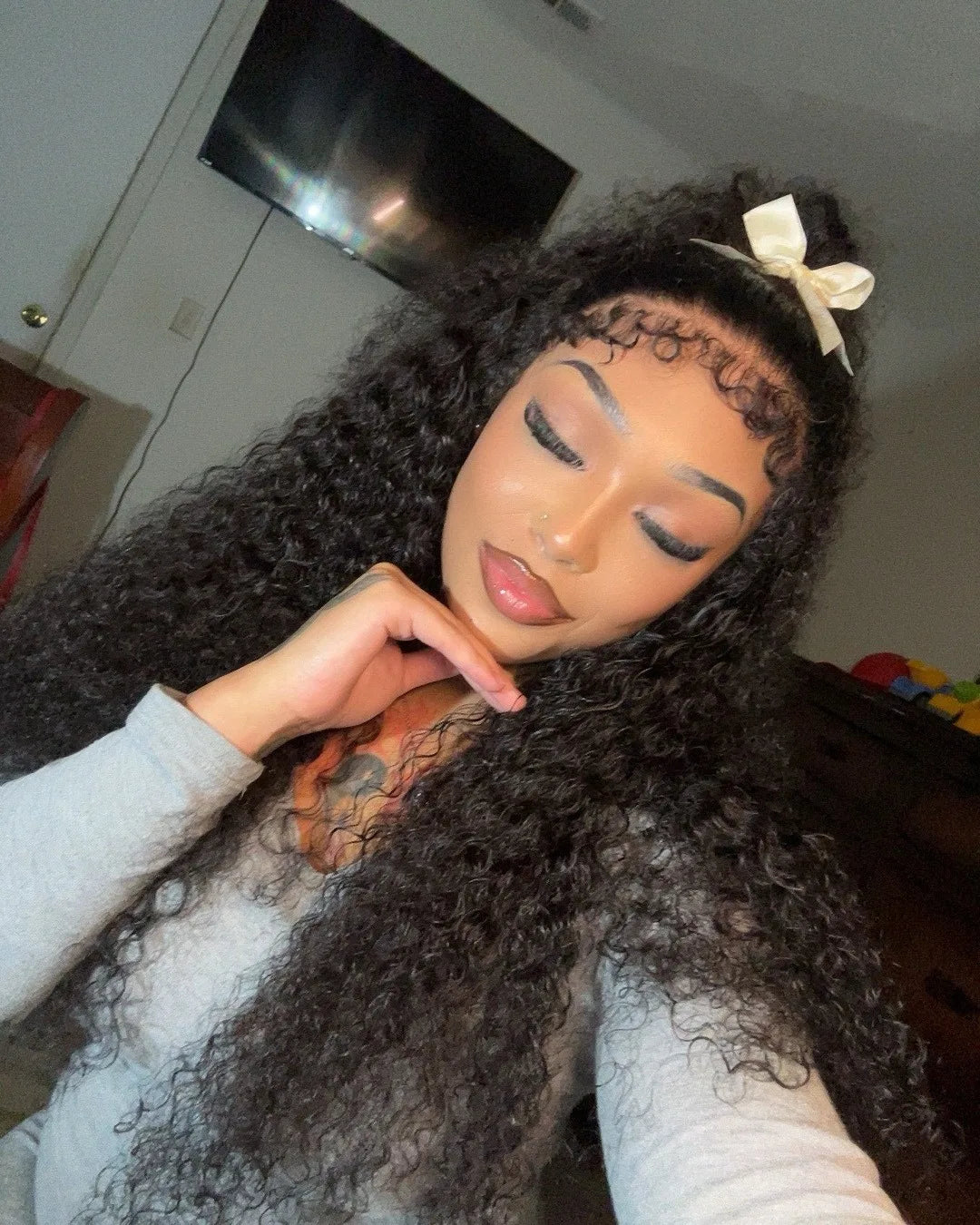 Kinky Curly 13x6 HD Lace Frontal Wig 4C Edges Curly Baby Hair For Women 7x5 Glueless Pre Cut Lace Deep Wave Wigs 100% Human Hair
