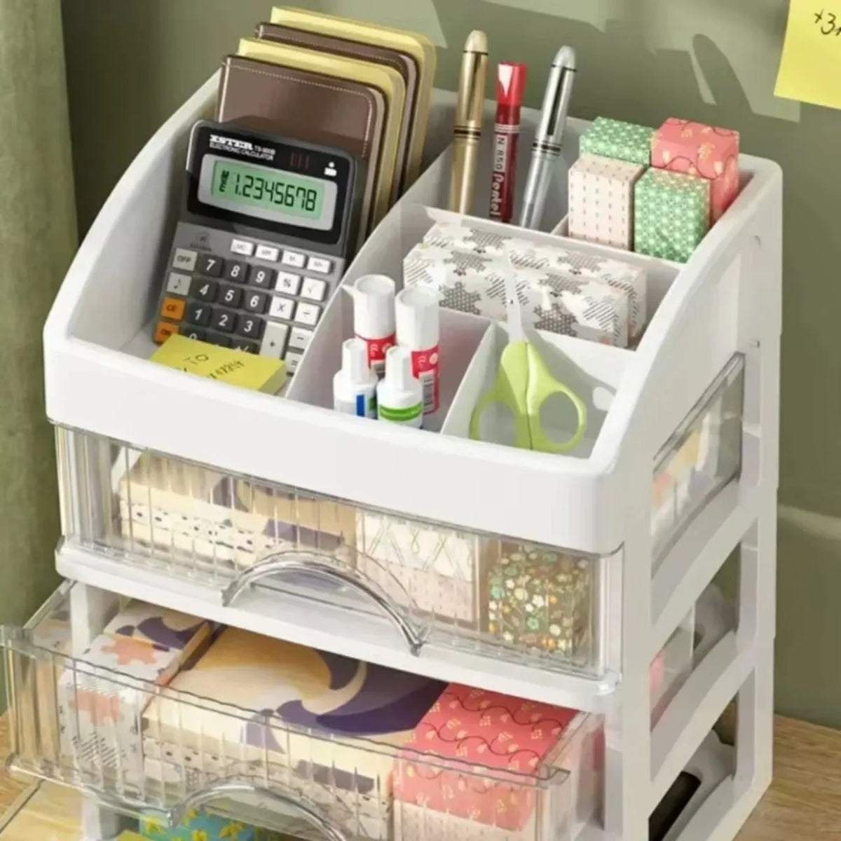 Multi-Layer Makeup Organizer with Drawers, Clear Cosmetic Storage Box for Skincare, Lipstick, Perfume and Vanity Essentials