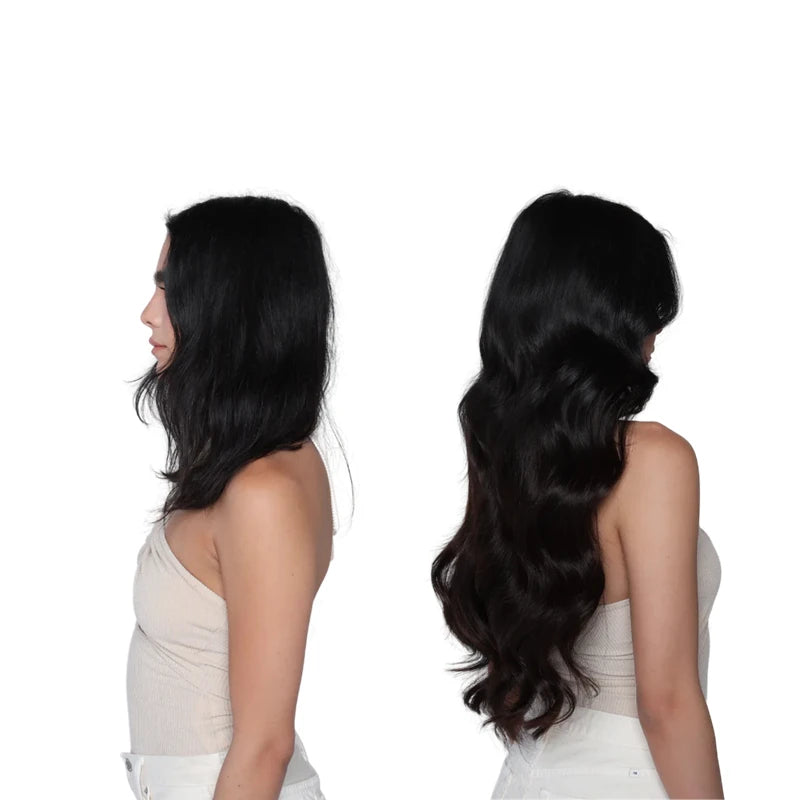 Straight Human Hair Clip in Hair Extensions  100% Unprocessed Full Head Brazilian Virgin Hair Natural Black Color 8Pcs With 120G