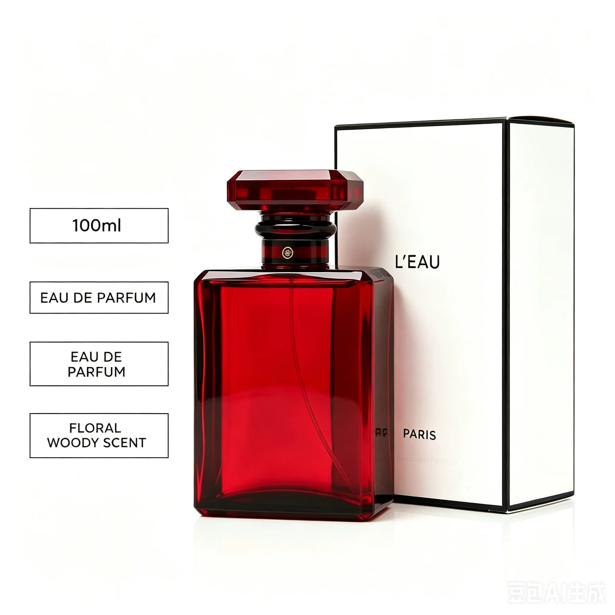 Long Lasting Women's Eau de Parfum 100ml Red Bottle Classic Aldehyde Floral Fragrance Jasmine Rose Vanilla Warm Feminine Scent Daily Office Date Night Luxury Perfume Gift for Her US Local Stock