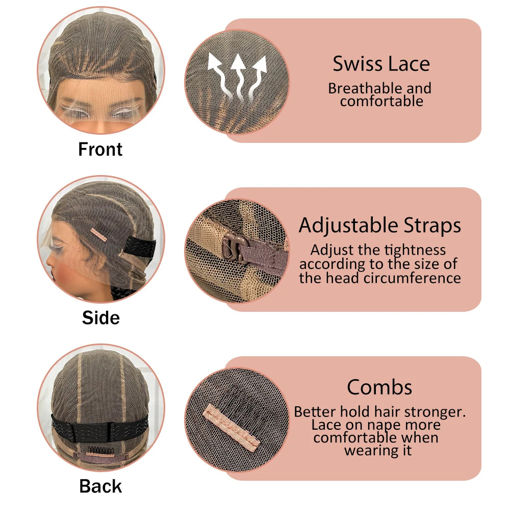 Full Lace Braided Wigs Synthetic Natural Cornrow Braids Wig Handmade Bantu Braiding Hair Wigs with Baby Hair for Black Women