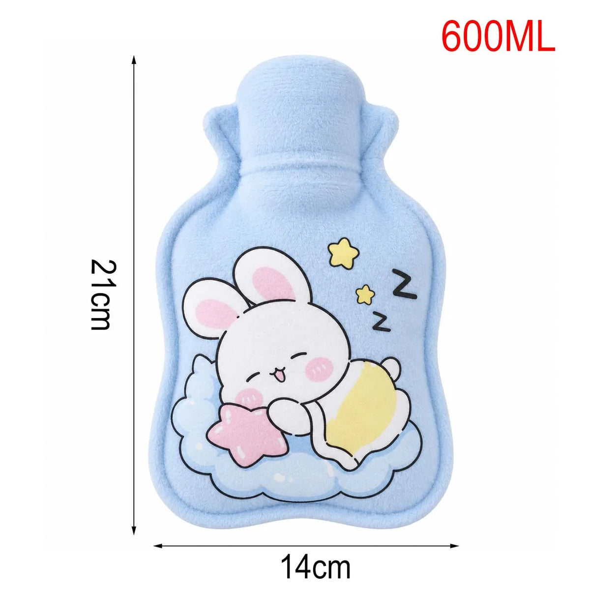 1PC Hot Water Bottle Cute Plush Cartoon Cover Warm Water Bag Portable Reusable Hand Warmer Winter Home Gift