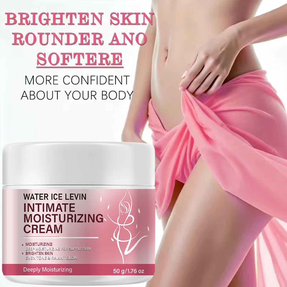 Water Ice Levin Intimate Moisturizing Cream 50g Rose Lily Extract Nourishing Skin Cream for Deep Moisturizing Supple Skin Care