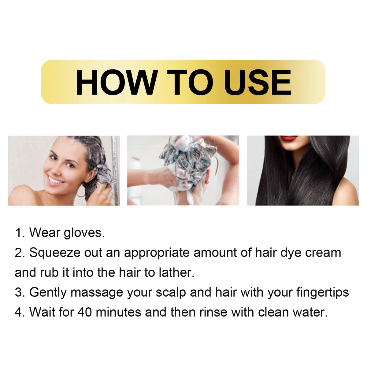 EELHOE Bubble Hair Dye Foam Fast Cover White Hair Grey Dye Shampoo Scalp Nourishing Color Shampoo Natural Plant Hair Dye 10PCS