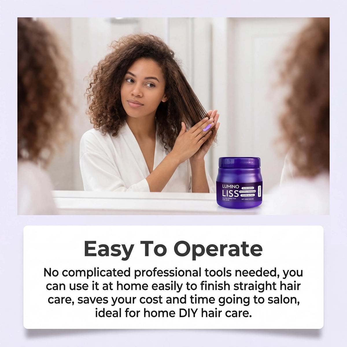 Protein Hair Correcting Cream Long Lasting Smoothing Straightening Treatment Reduces Frizz Heat Protection Easy Application Strengthens Hair Cream