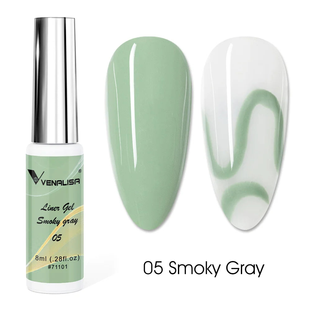 8ml VENALISA Liner Gel White Line French Nail Gel Polish 21 Colors Soak Off UV/LED Painting Gel Beautiful Semi Permanent Varnish