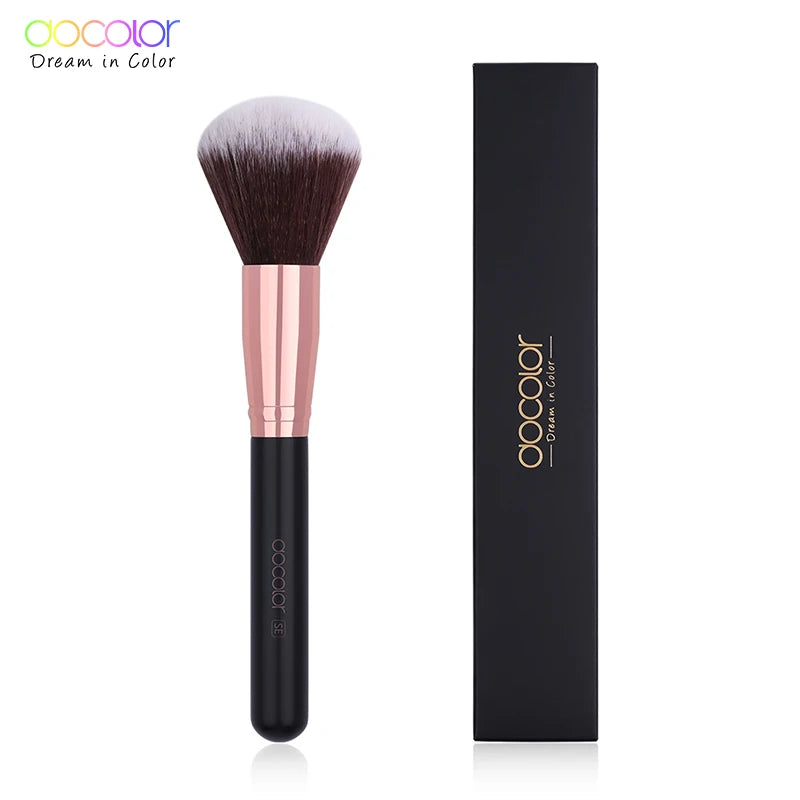Docolor 1Pcs Soft Large Fan Makeup Brush Foundation Blusher Powder Highlighter Powder Brushes Cosmetic Professional Women Face