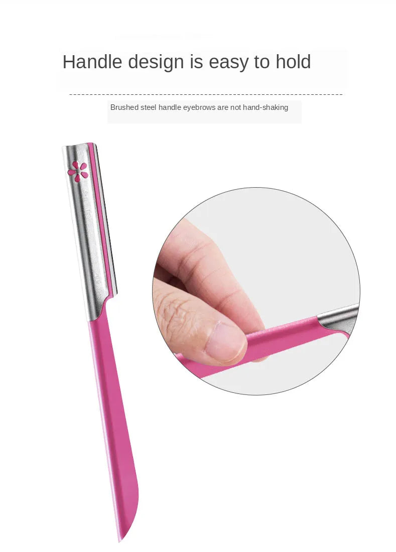 5pcs Eyebrow Scraper Razor Sets Women's Makeup Beauty Eyebrows Hair Removal Steel Blade Safety Facial Eyebrow Epilator Trimmer