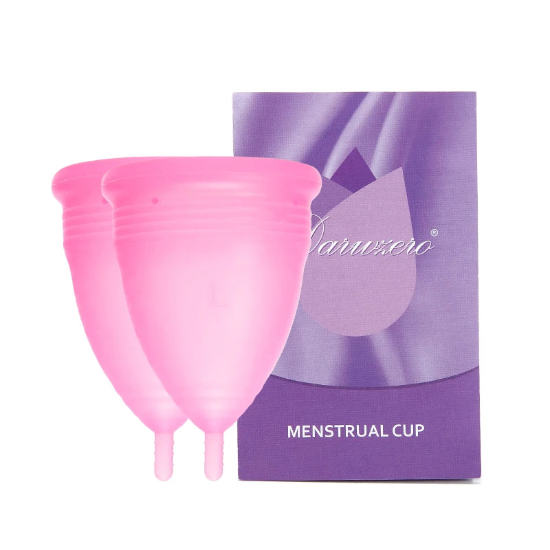 2pcs Medical Grade Silicone Menstrual Cup Menstrual Cup Menstrual Collector Feminine Hygiene Period Cup for Menstrual Period