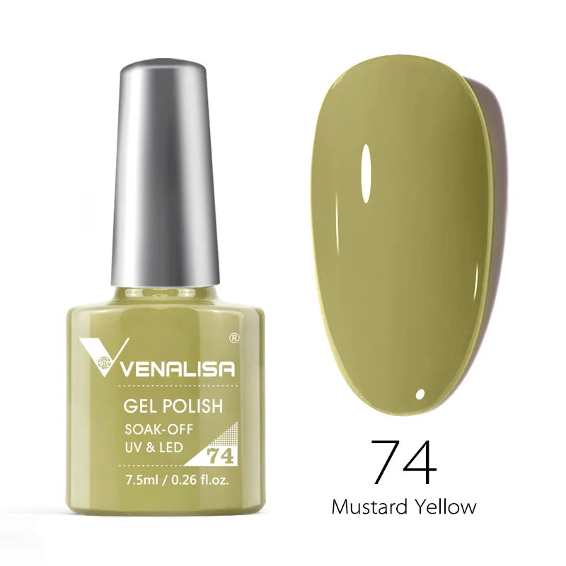 VENALISA 7.5ml Nail Gel Polish VIP4 HEMA Free Semi Permanent Soak off UV LED Nail Gel Varnish Full Coverage Nail Gel Lacquer