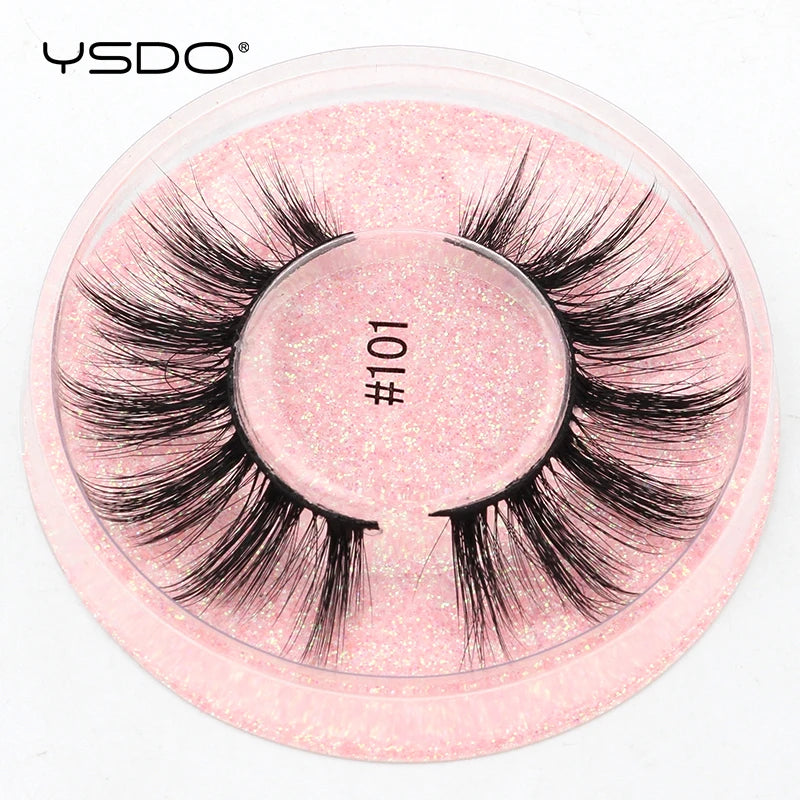 YSDO 1 Pair 3D Mink Lashes Cruelty Free Eyelashes Makeup Maquillaje False Eyelashes Fluffy Fake Lashes Thick Faux Cils Maquiagem