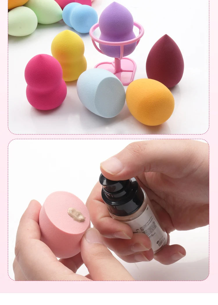 Makeup Foundation Non-latex Sponge Sponge Beauty Egg Dry Water Becomes Bigger Oblique Does Not Eat Powder Puff Make-up Tools