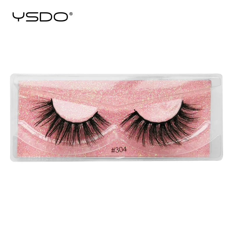 YSDO 1 Pair 3D Mink Lashes Cruelty Free Eyelashes Makeup Maquillaje False Eyelashes Fluffy Fake Lashes Thick Faux Cils Maquiagem