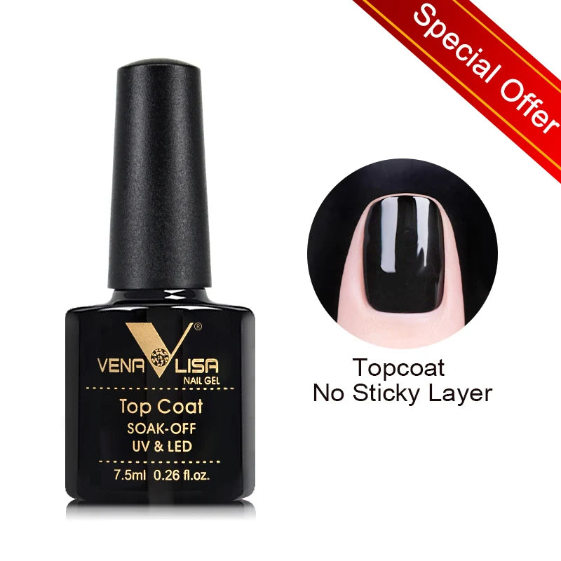 VENALISA 7.5ml Nail Gel Polish VIP4 HEMA Free Semi Permanent Soak off UV LED Nail Gel Varnish Full Coverage Nail Gel Lacquer