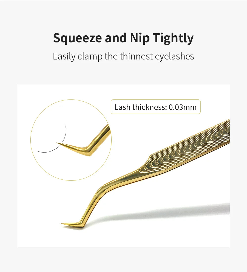 NATUHANA Professional for 3D Tweezers Stainless Steel Volume Eyebrow Tweezer False Eyelash Extension Tweezers for Makeup Tools
