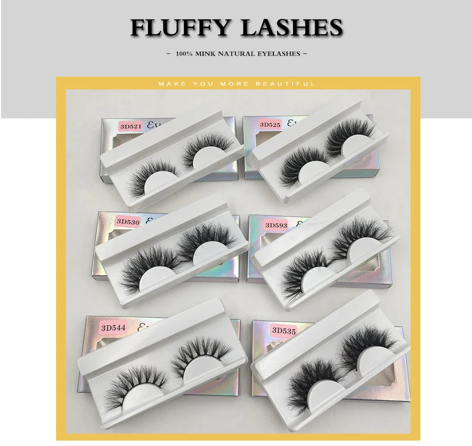 RED SIREN Fluffy Eyelashes 10mm-18mm 3d Mink Eyelashes Handmade Soft Volume Natural Lashes Maquillaje Lash Vendors False Lashes