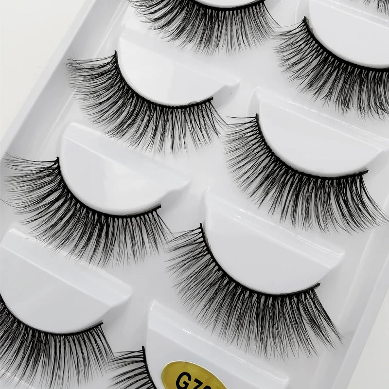 YSDO 3/5 Pairs 3D Mink EyeLashes Natural Hair False EyeLashes Long 100% Dramatic Eye MakeupFake Lashes Fluffy Cilios Lashes G803