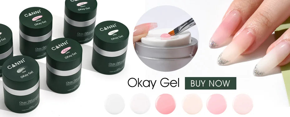 CANNI Hema Free Nail Gel Polish Christmas Red Color Collection Semi Permanent Nail Dehydrator Primer 9ml French Gorgeous Color