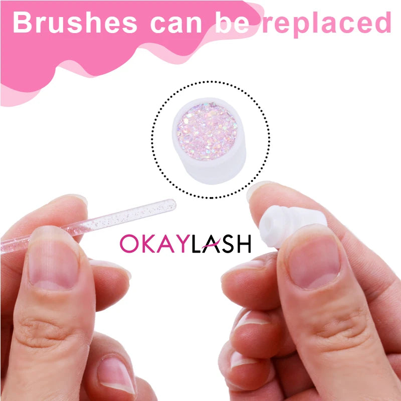50sets Eyelash Mascara Wands With Tube Reusable Lash Spoolie Brush In Container Disposable Eyebrow Applicator Case