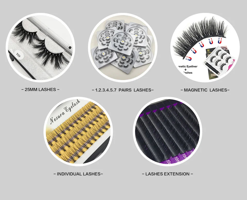 Cruelty Free Fluffy Mink Eyelashes High Quality C/D Curl Soft Wispy Volume Strip Lashes Natural Mink Lashes