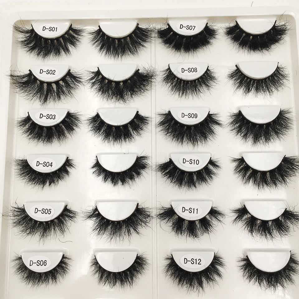 Cruelty Free Fluffy Mink Eyelashes High Quality C/D Curl Soft Wispy Volume Strip Lashes Natural Mink Lashes